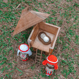 Ifugao Nativity Set with Wood Carved Ifugao Hut