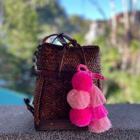 Pompom and Tassel Bag Charm