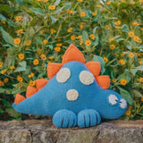 Dinosaur Hand Knit Pillow