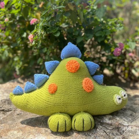 Dinosaur Hand Knit Pillow